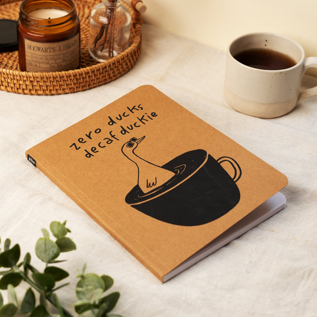 A5 Kraft Notebook / Decaf Duckie - The Piko Shop