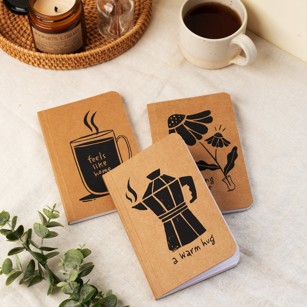 A6 Kraft Notebooks / Pack of 3 - The Piko Shop