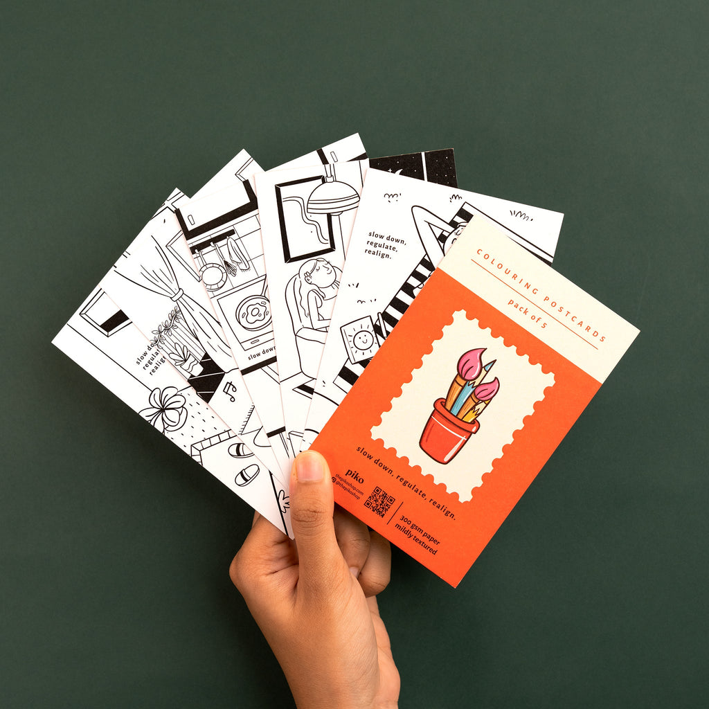 Colouring Postcards / Pack of 5 - The Piko Shop