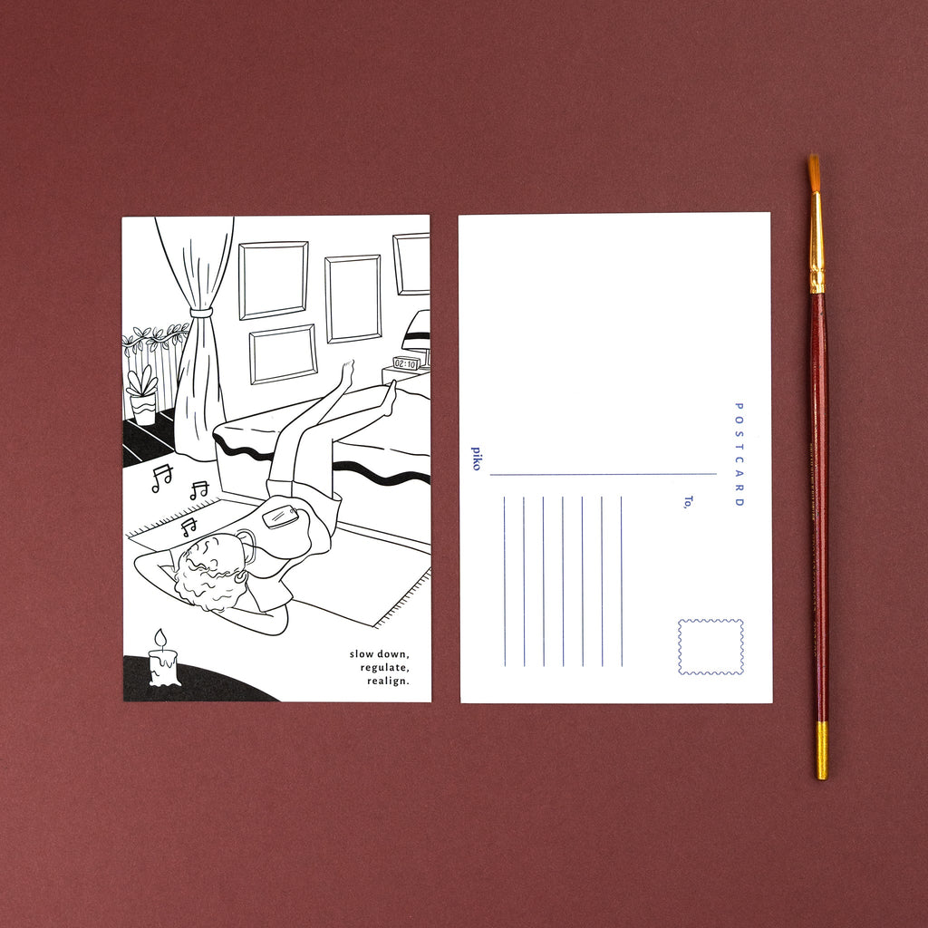 Colouring Postcards / Pack of 5 - The Piko Shop