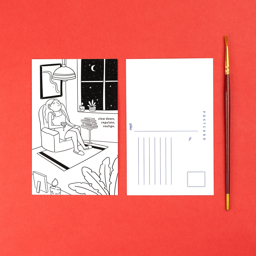 Colouring Postcards / Pack of 5 - The Piko Shop