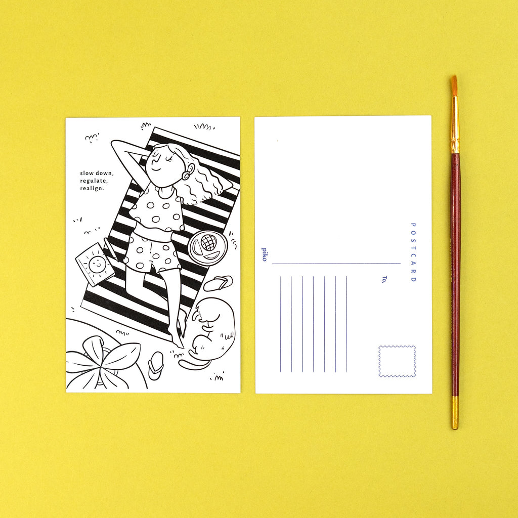 Colouring Postcards / Pack of 5 - The Piko Shop