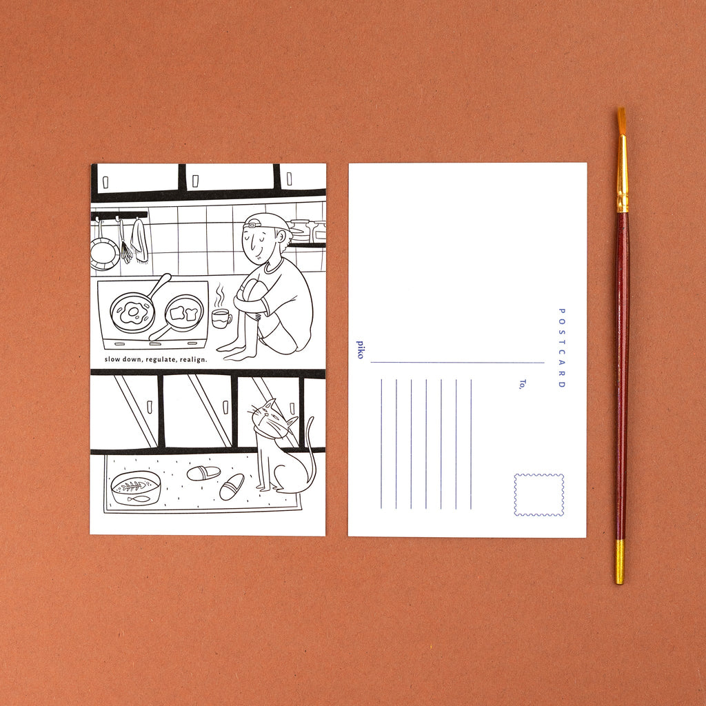Colouring Postcards / Pack of 5 - The Piko Shop