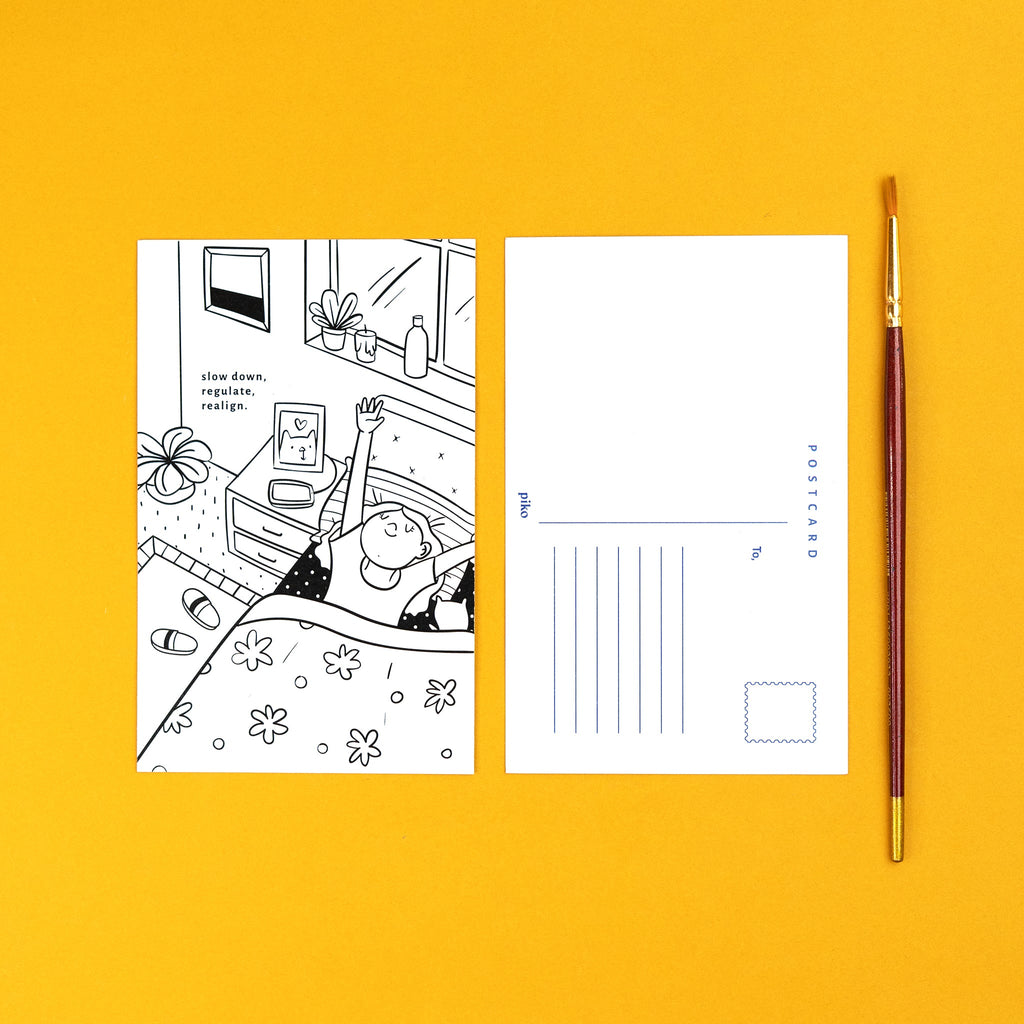 Colouring Postcards / Pack of 5 - The Piko Shop