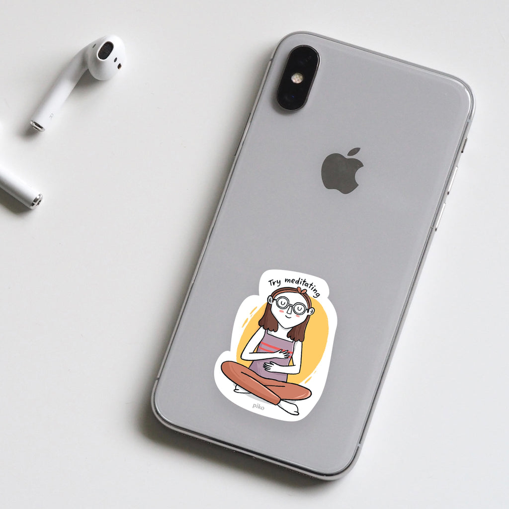 Decal Sticker / Meditate - The Piko Shop