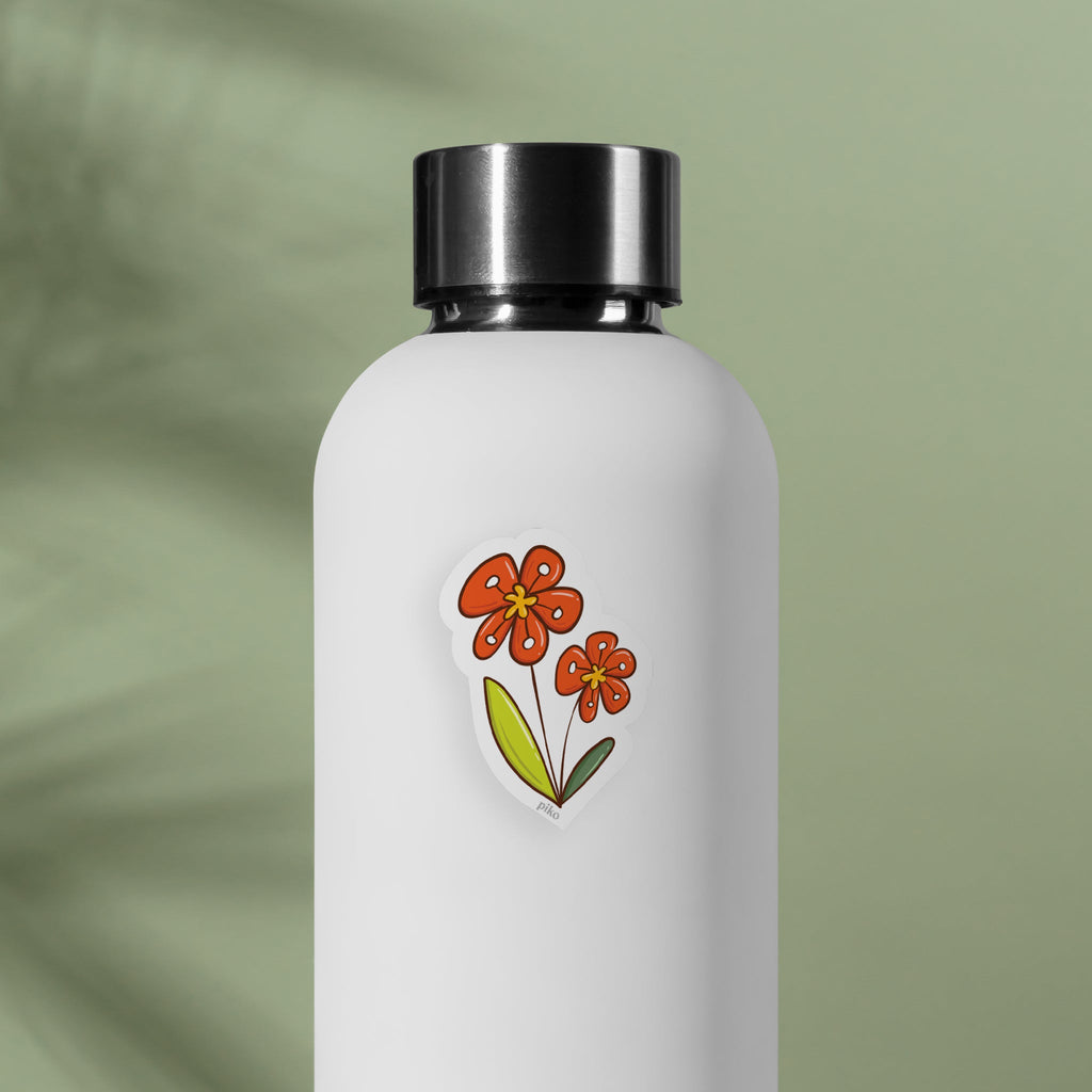 Decal Sticker / Orange flower - The Piko Shop