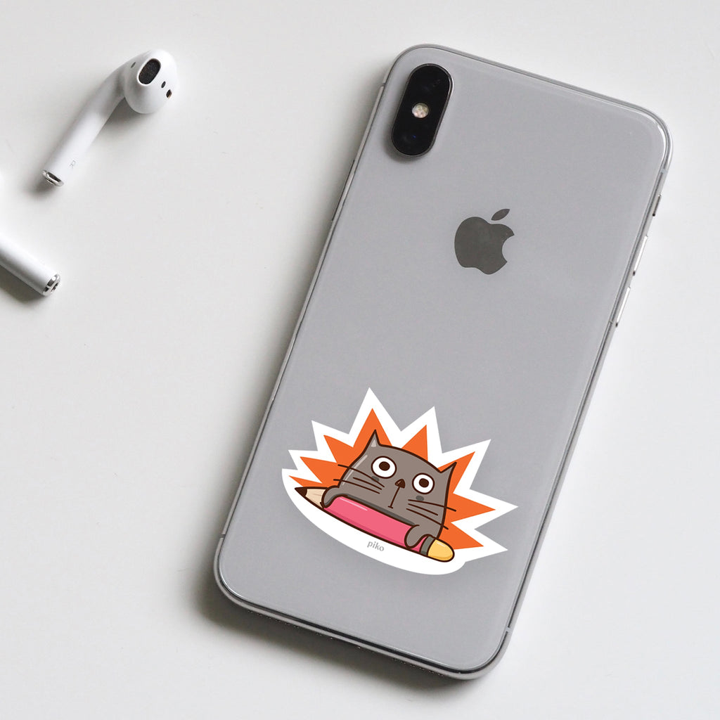 Decal Sticker / Pencil Cat - The Piko Shop