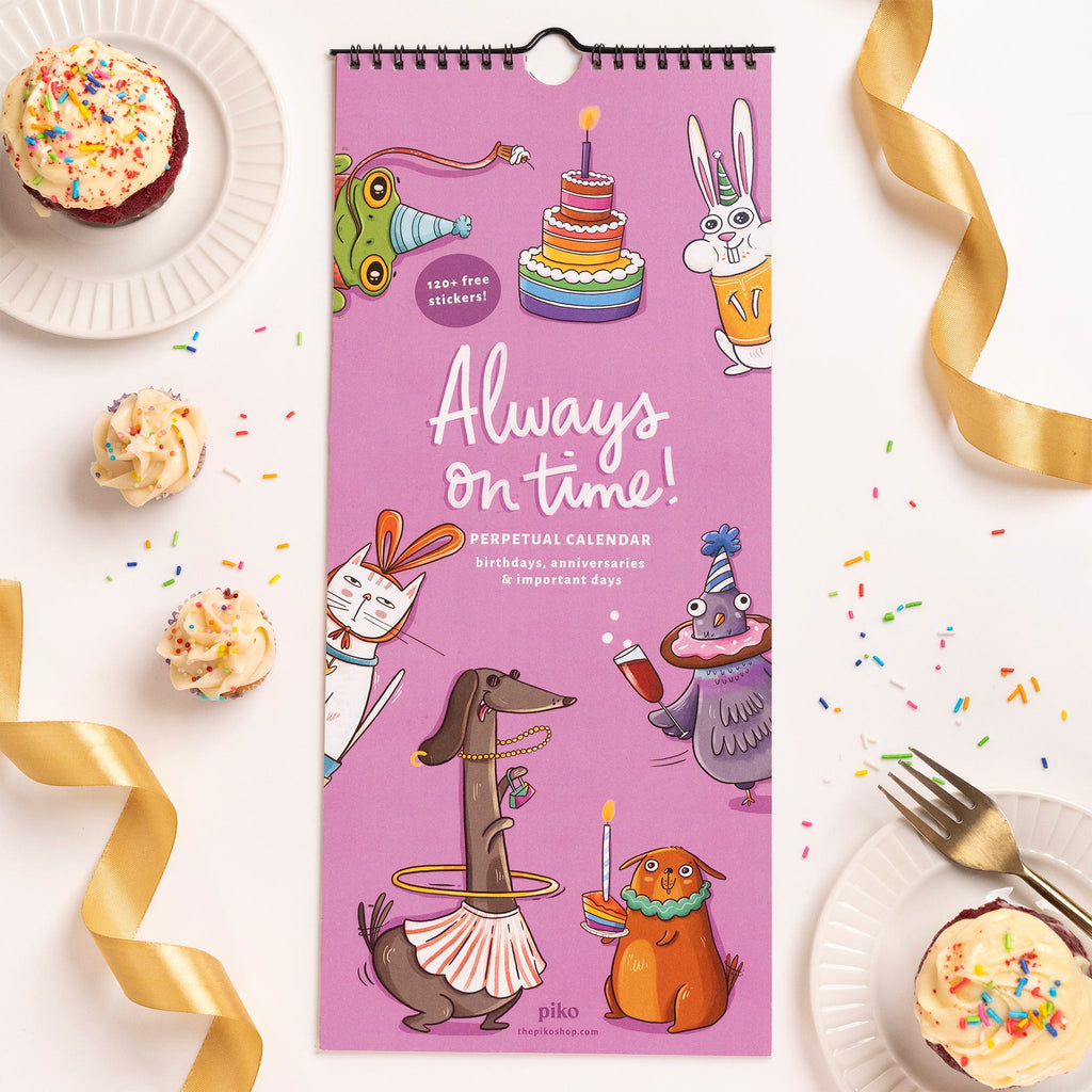 Perpetual Wall Calendar / Always On Time for CRED Friday - The Piko Shop