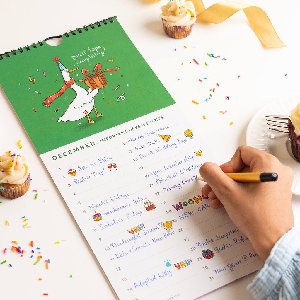 Perpetual Wall Calendar / Always On Time for CRED Friday - The Piko Shop