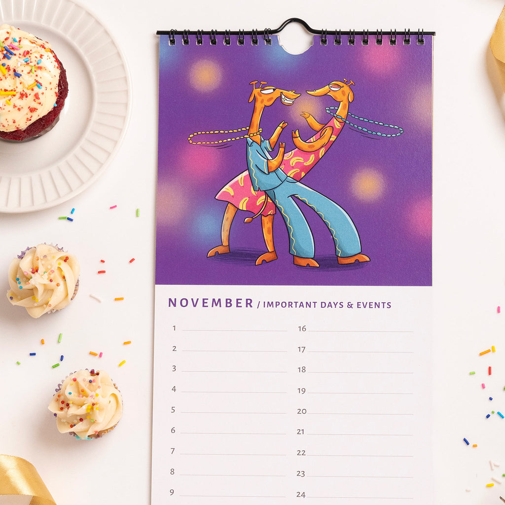 Perpetual Wall Calendar / Always On Time for CRED Friday - The Piko Shop