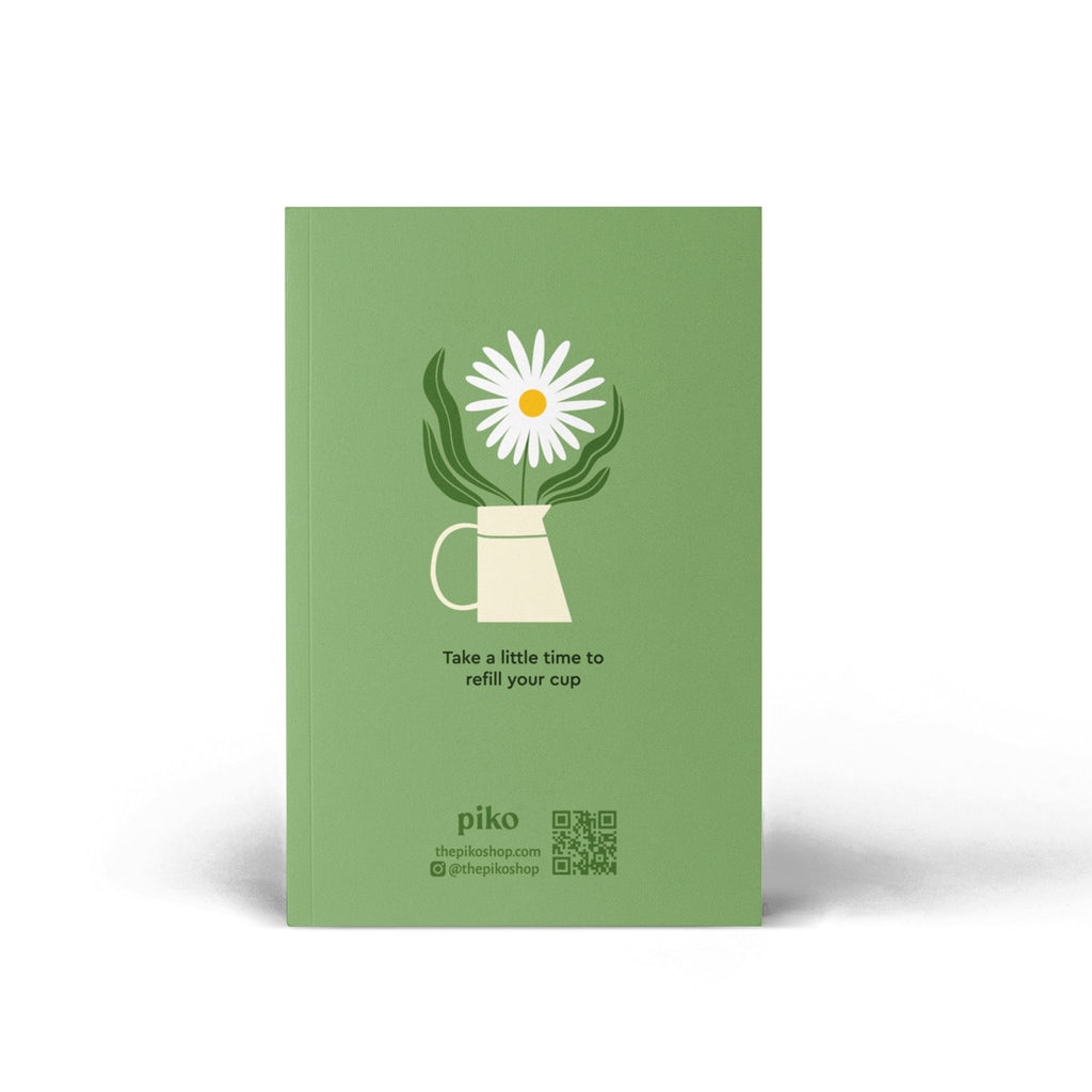 Pocket Notebook / Floral Grass Green - The Piko Shop