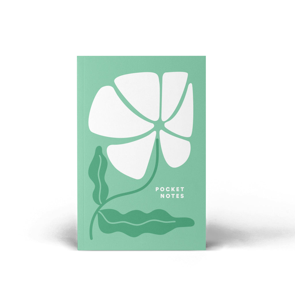 Pocket Notebook / Floral Pastel Green - The Piko Shop