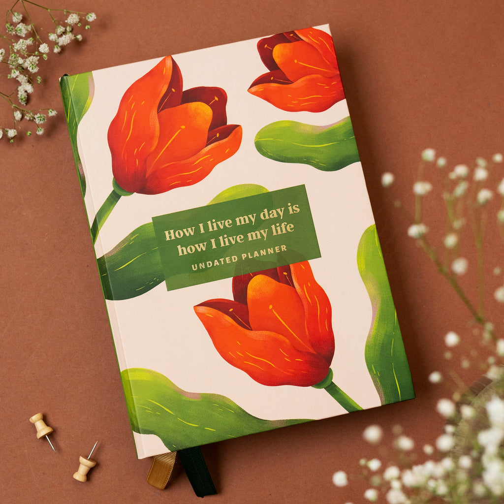 Undated Planner / Tulips Floral - The Piko Shop