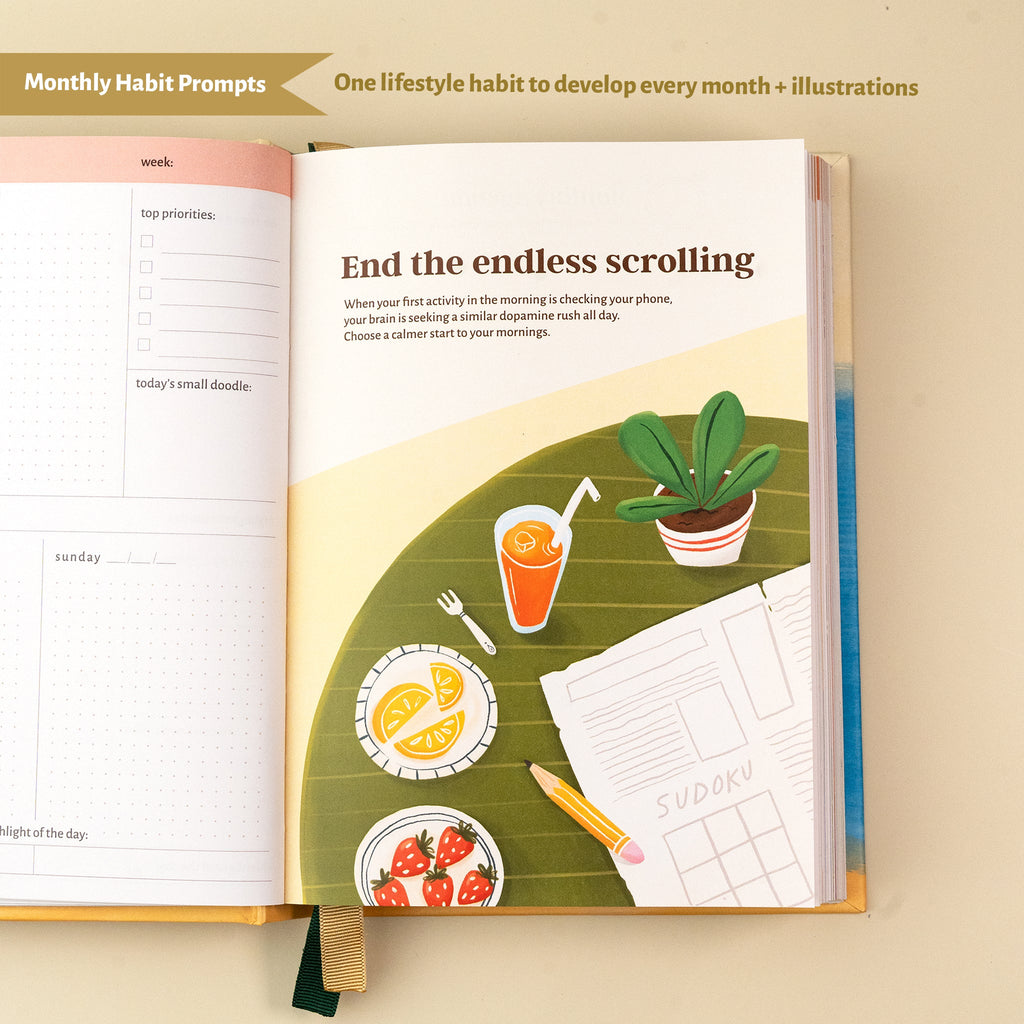 Undated Planner / Tulips Floral - The Piko Shop