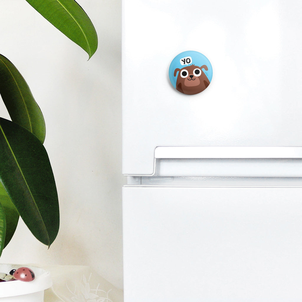 Badge + Fridge Magnet / Dog - The Piko Shop