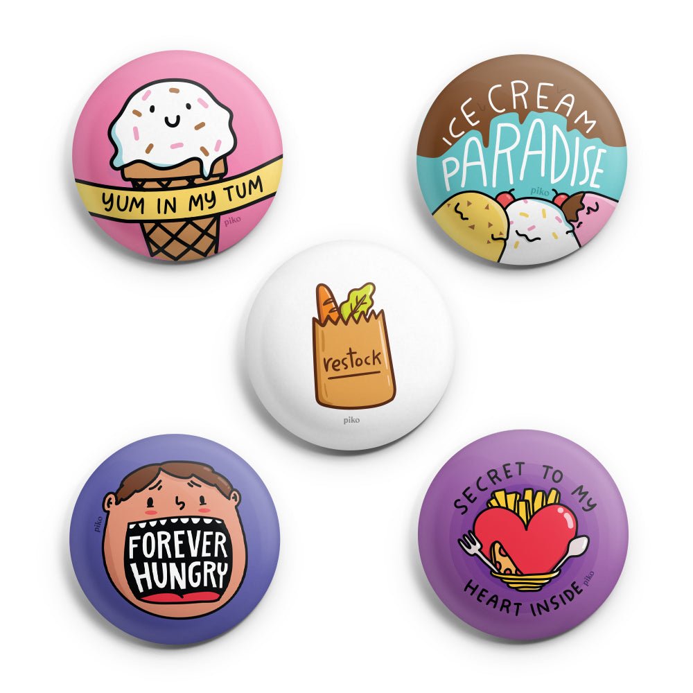 Badge + Fridge Magnet / Essentials - Set of 5 - The Piko Shop