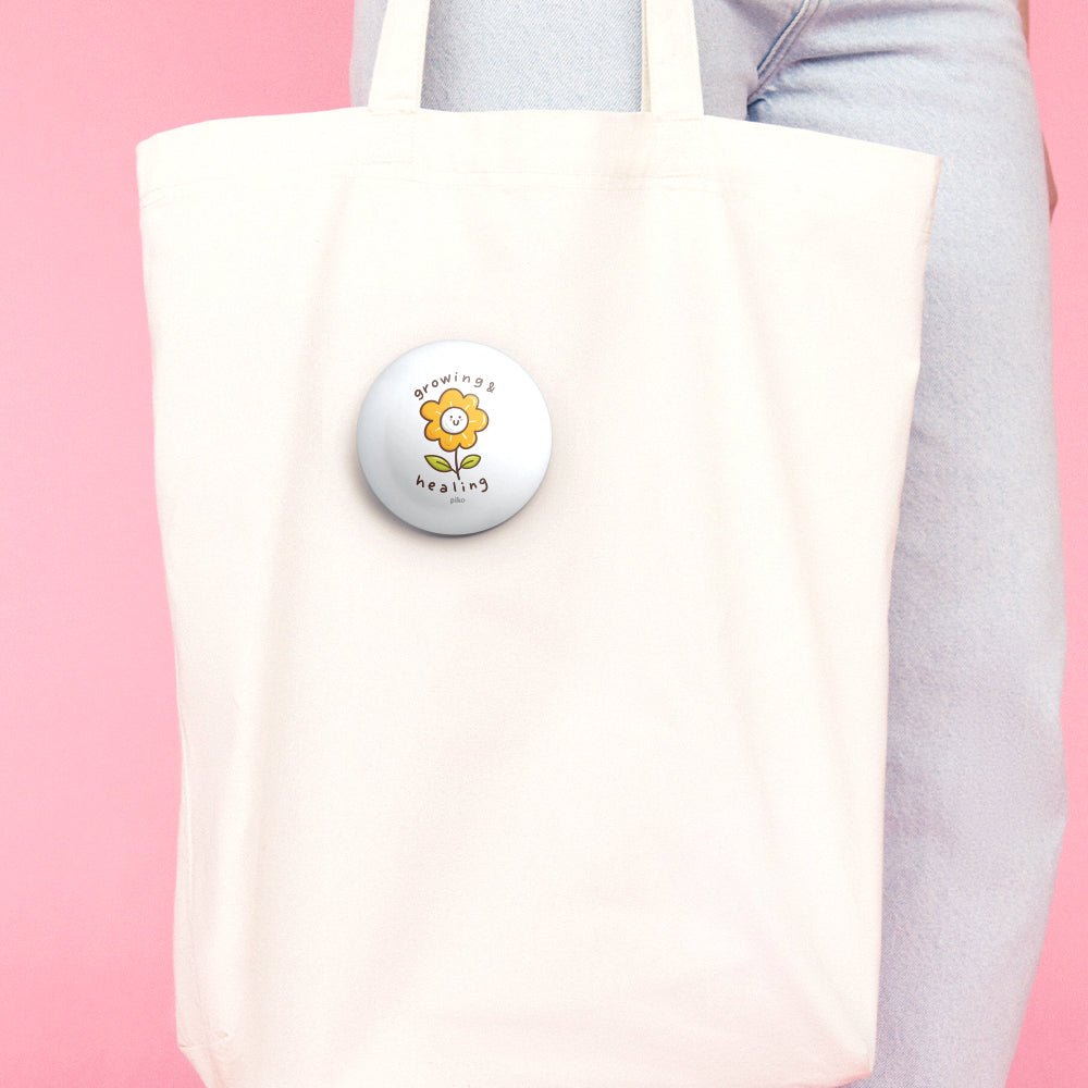Badge + Fridge Magnet / Flower Power - The Piko Shop