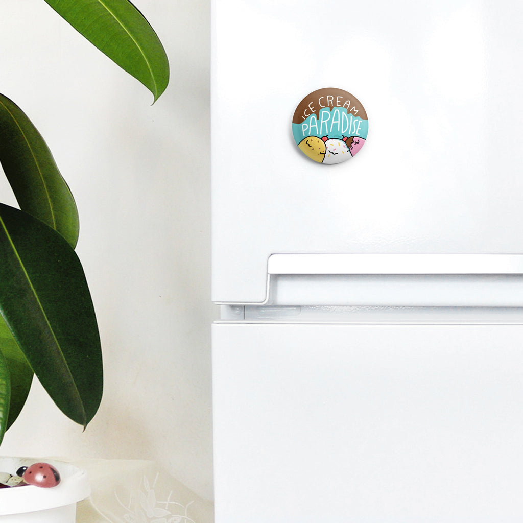Badge + Fridge Magnet / Ice Cream Paradise - The Piko Shop