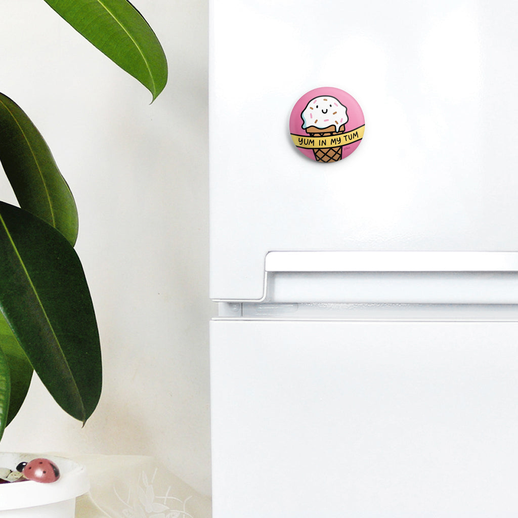 Badge + Fridge Magnet / Ice Cream Yum - The Piko Shop