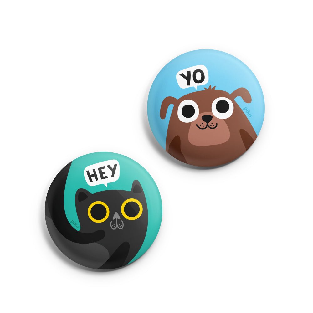 Badge + Fridge Magnet / Pet Lovers - Set of 2 - The Piko Shop