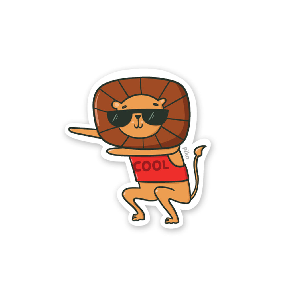 Decal Sticker / Cool Lion - The Piko Shop