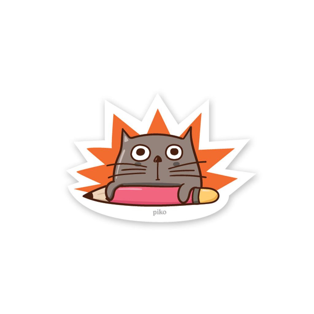 Decal Sticker / Pencil Cat - The Piko Shop