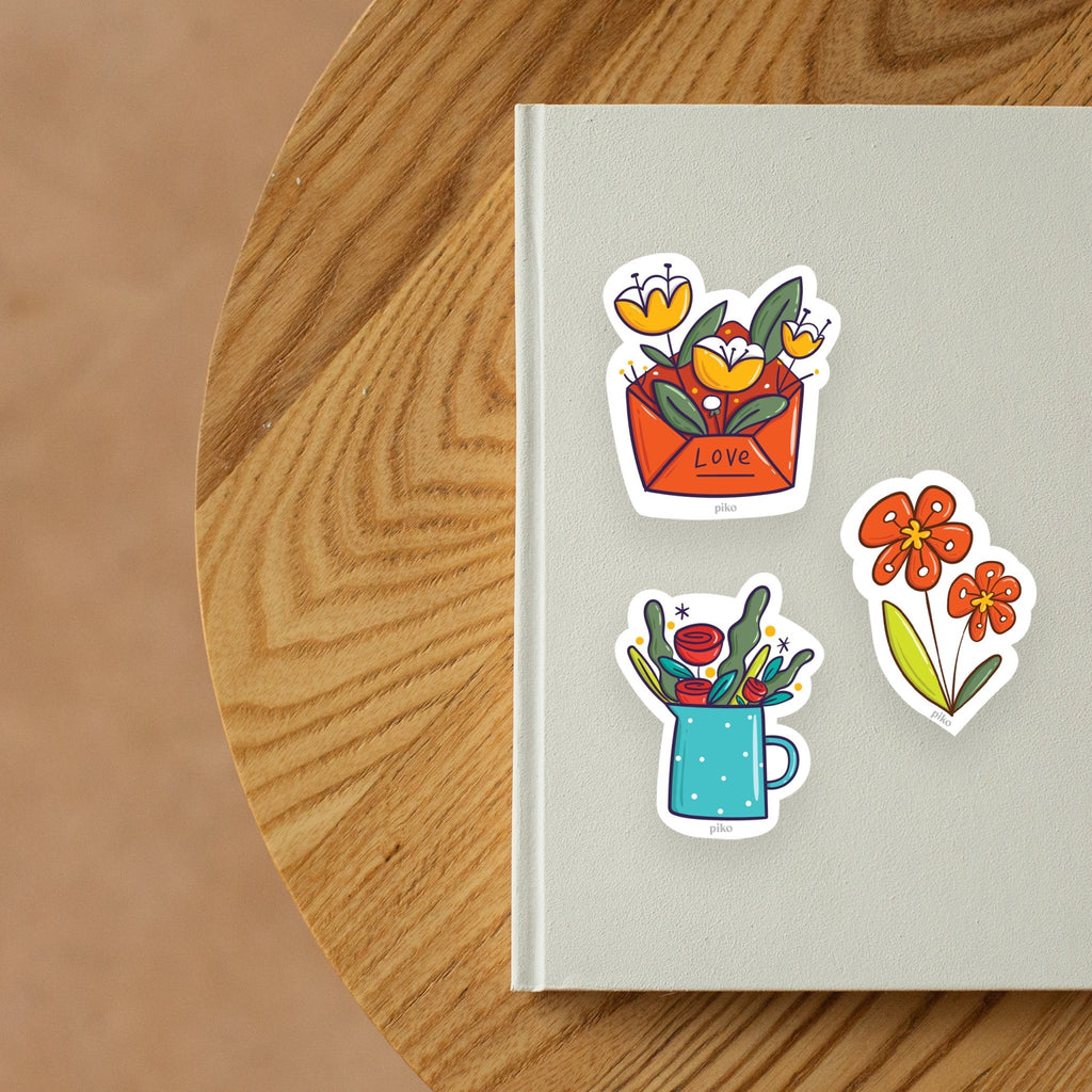 Decal Stickers / Floral - Set of 3 - The Piko Shop