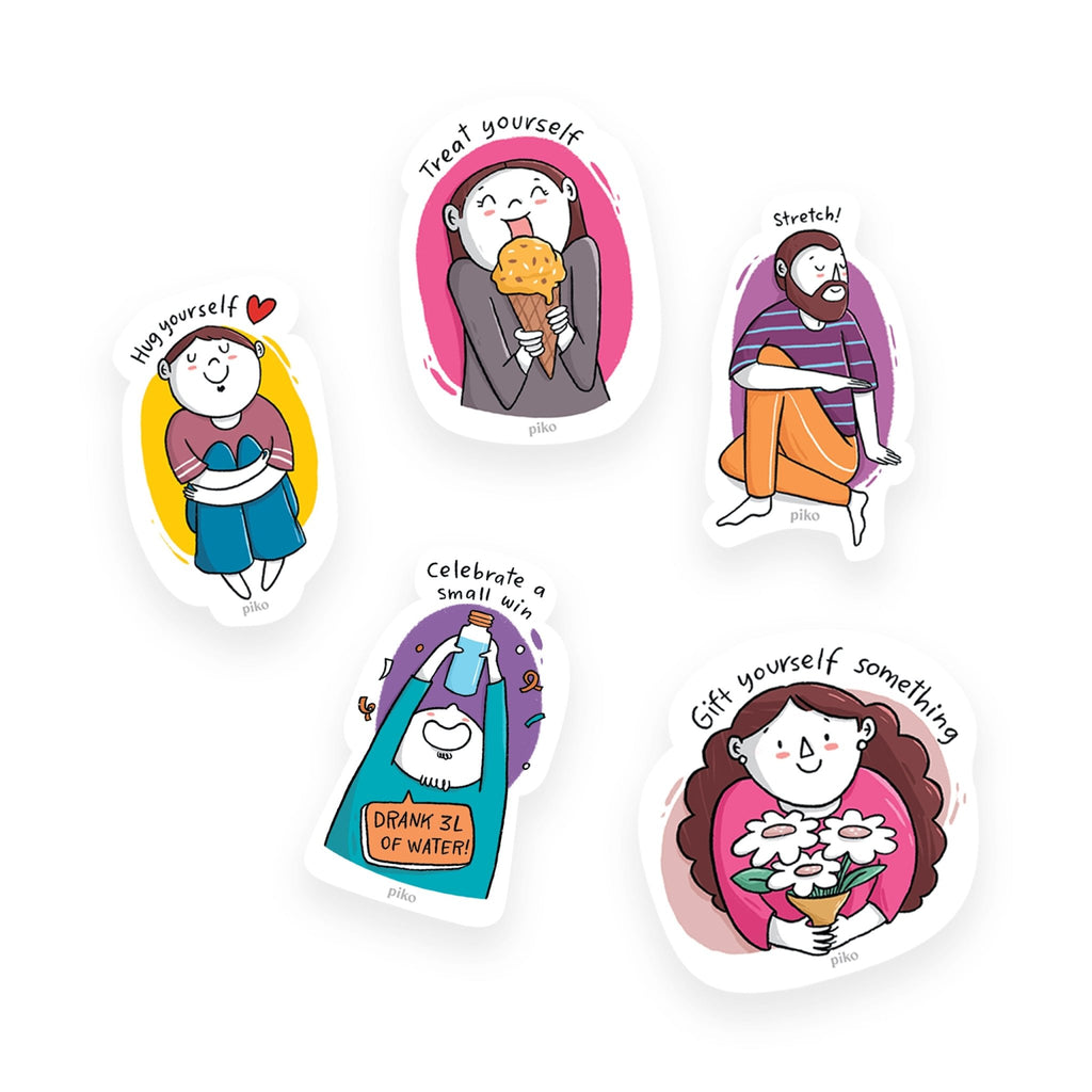 Decal Stickers / Self Care - Set of 5 - The Piko Shop
