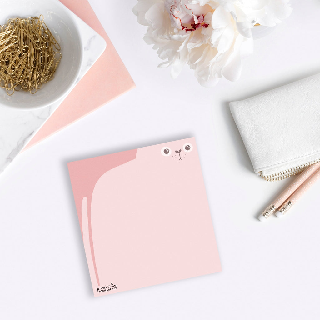 Notepad Square / Fat Cat - The Piko Shop