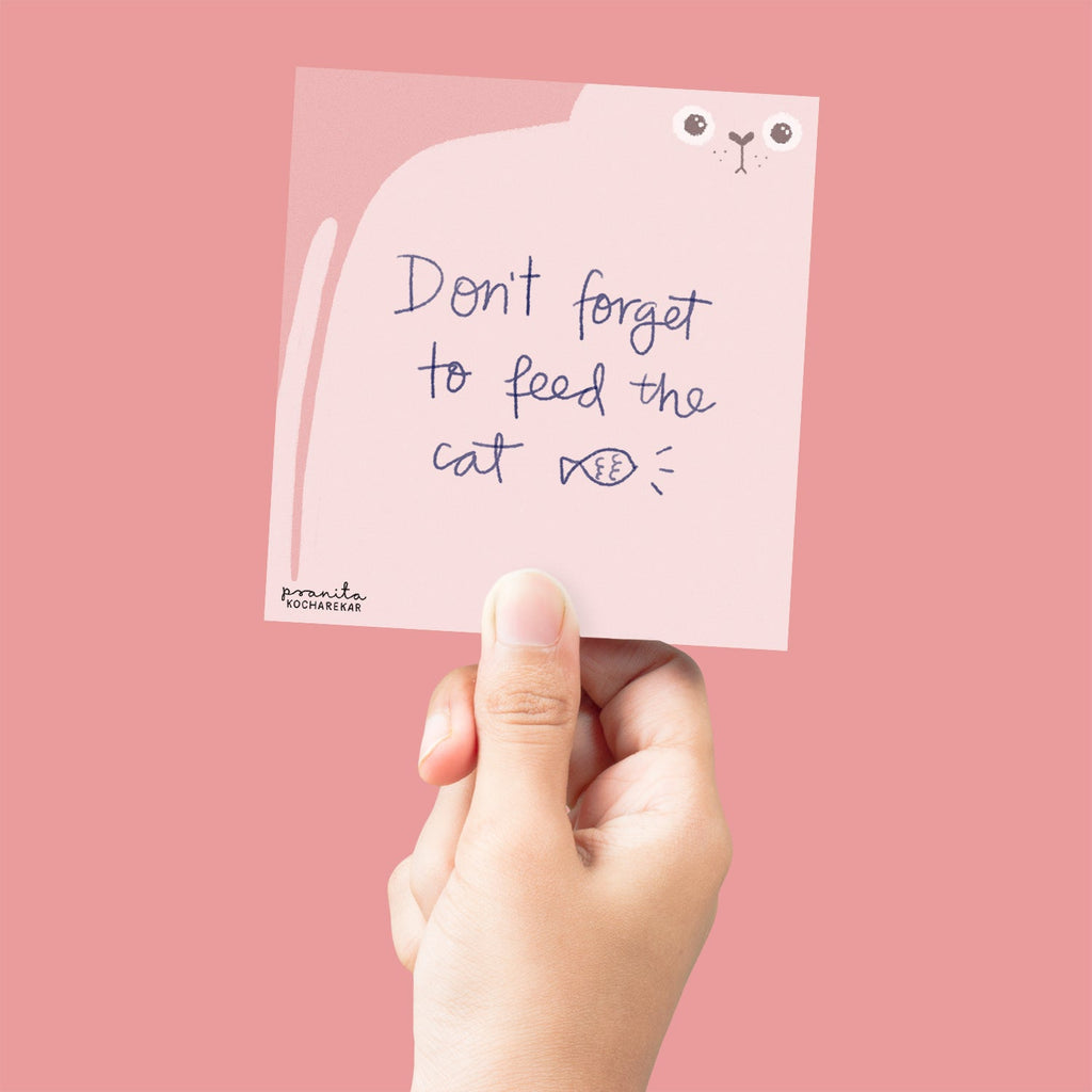 Notepad Square / Fat Cat - The Piko Shop