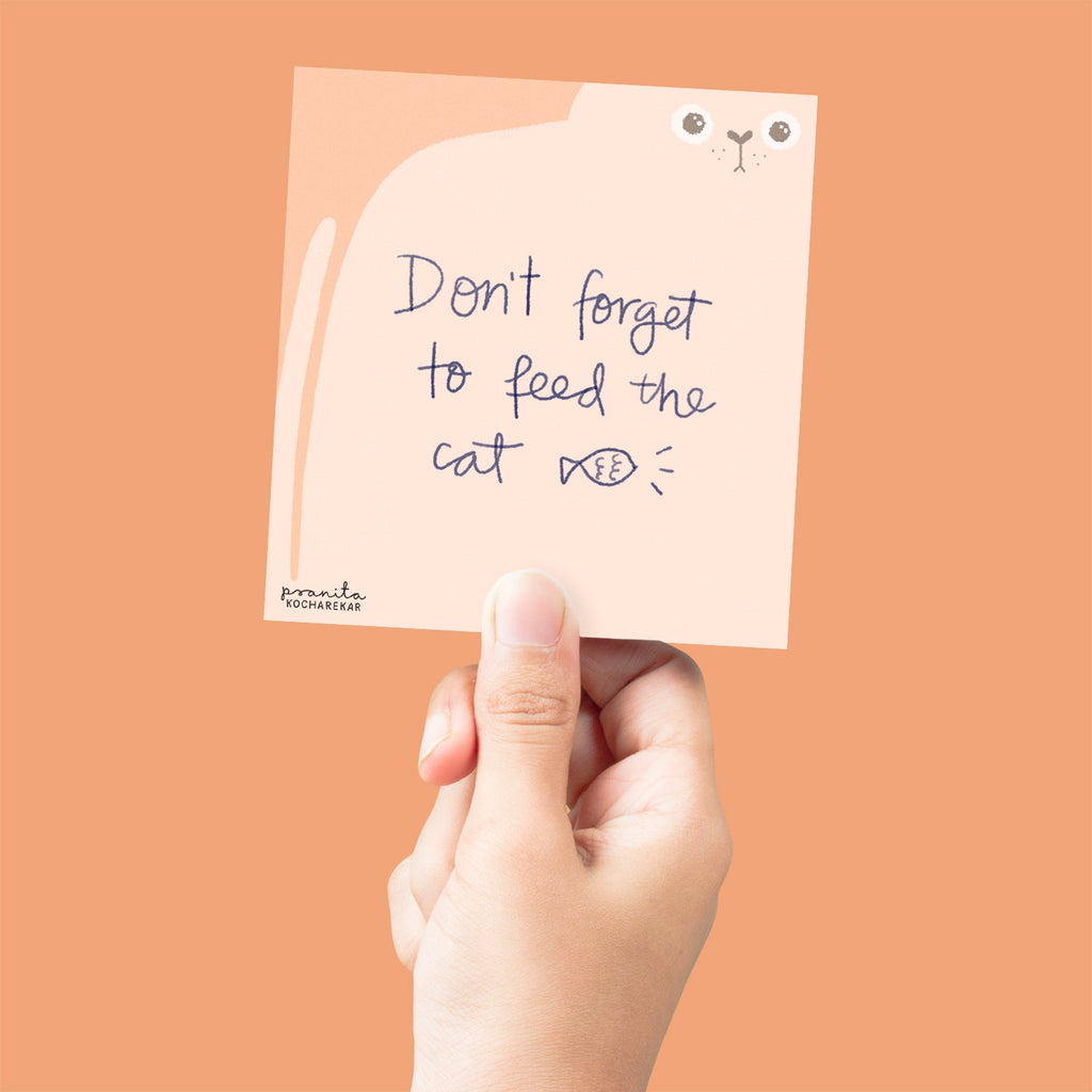 Notepad Square / Fat Cat - The Piko Shop